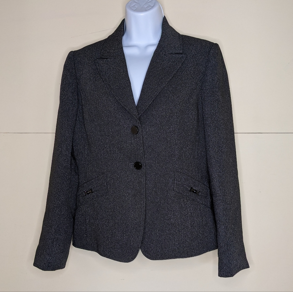 Tahari Petite Blazer in Dark Gray